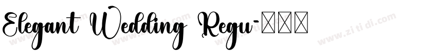 Elegant Wedding Regu字体转换